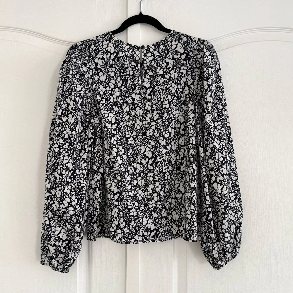 NEW H&M Floral Patterned Cotton Blouse - Picture 4 of 8